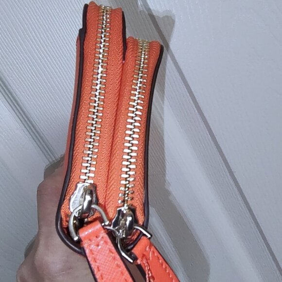 Kate Spade Staci saffiano double zip long wallet EUC - Picture 6 of 8